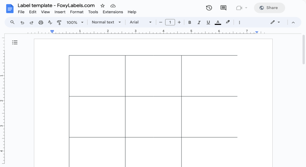 Template for Google Docs compatible with Herma® 5055