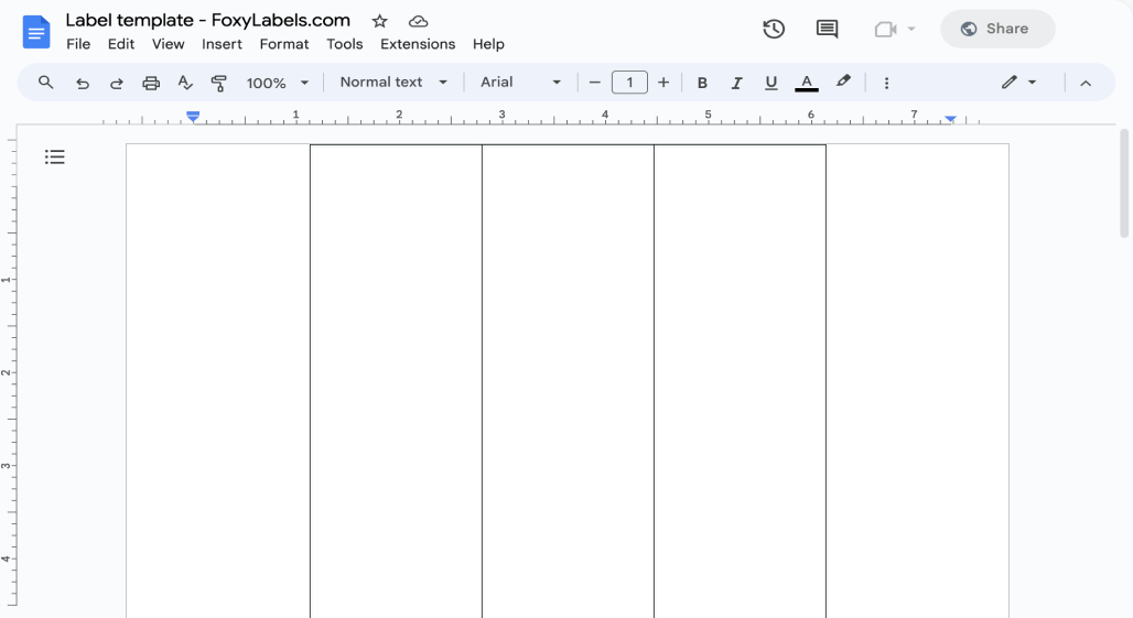Template for Google Docs compatible with Herma® 5166