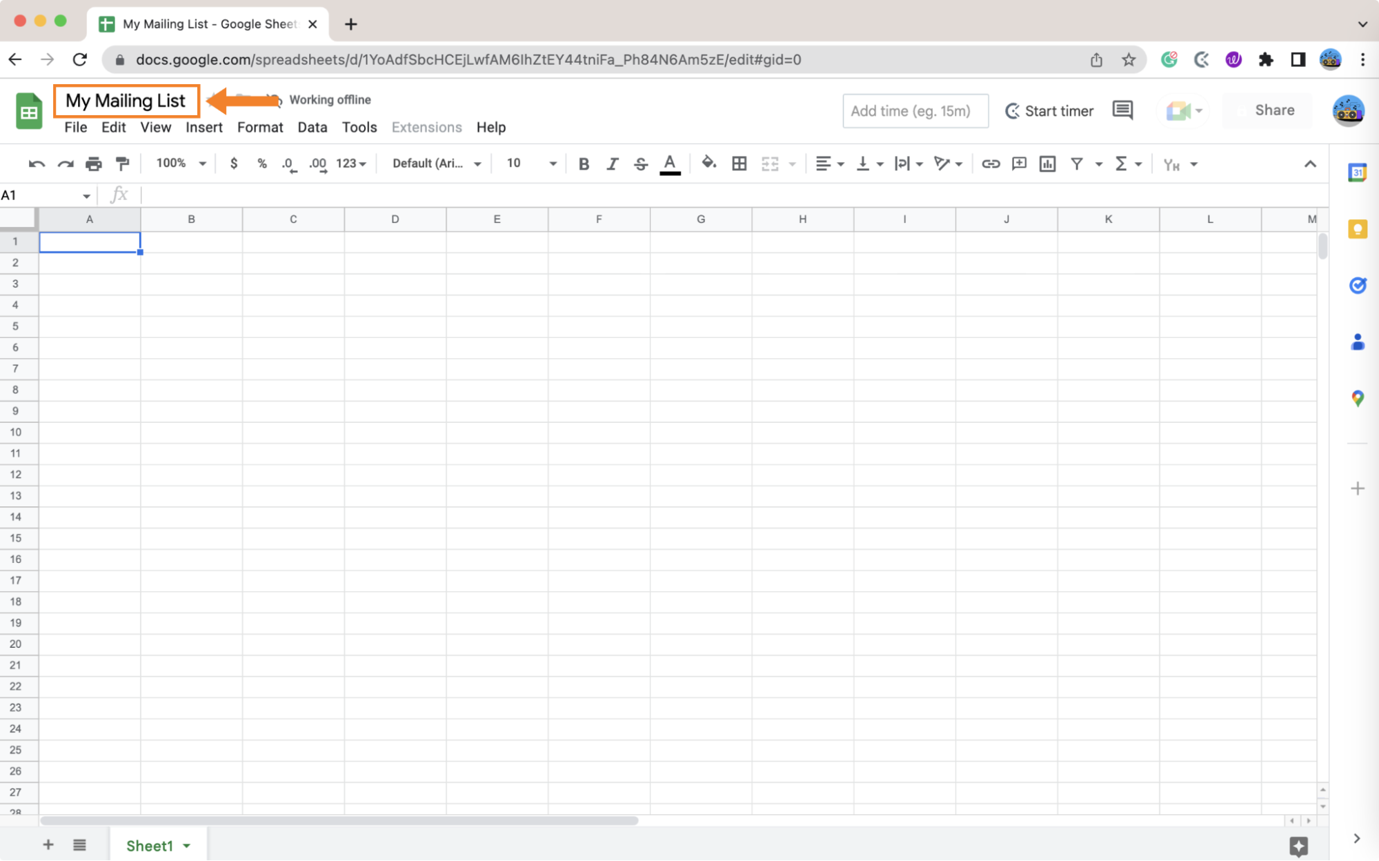 How To Make A Mailing List In Google Sheets