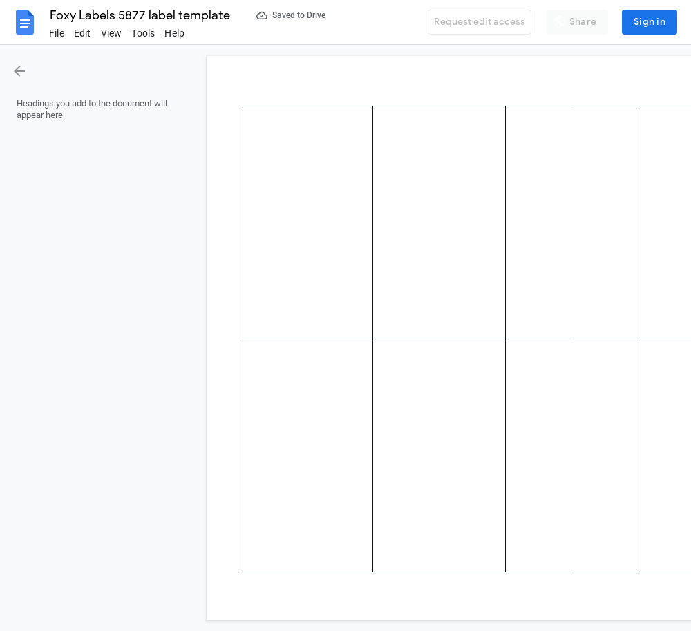 Avery 5877 Template Google Docs & Google Sheets | Foxy Labels