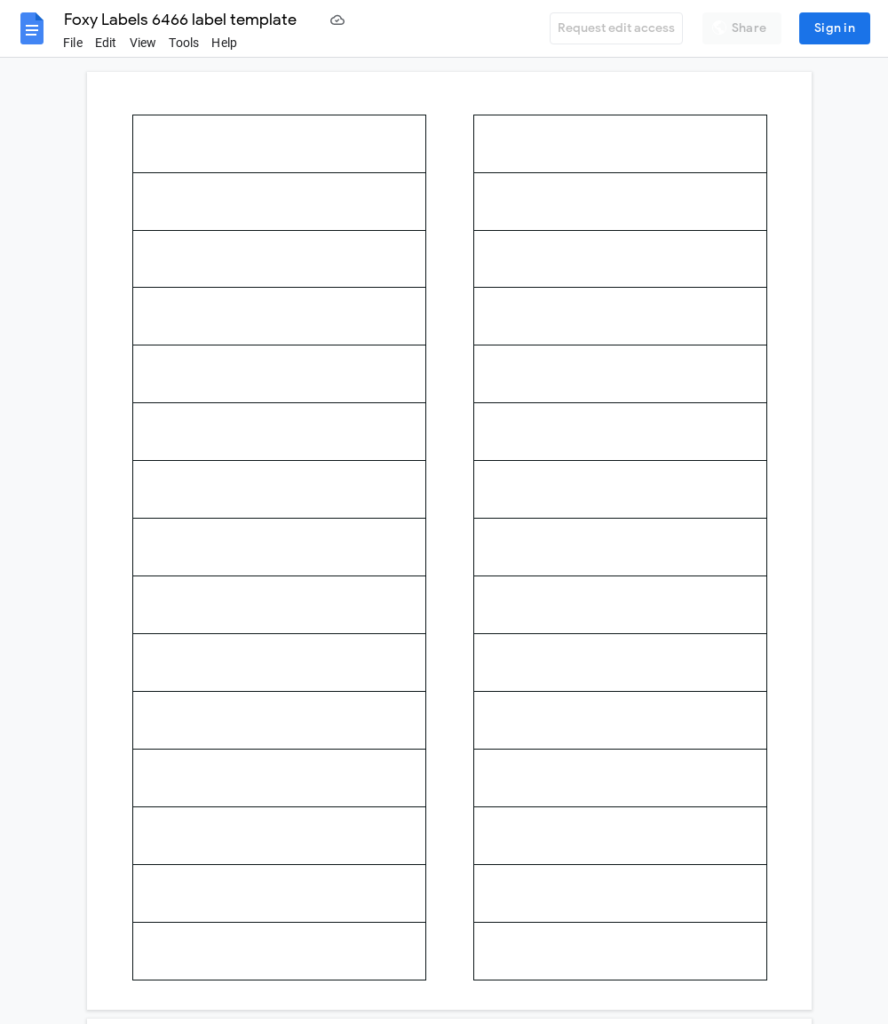 easy avery label template google docs