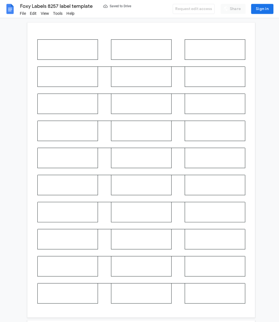 Avery 8257 Template Google Docs Google Sheets Foxy Labels