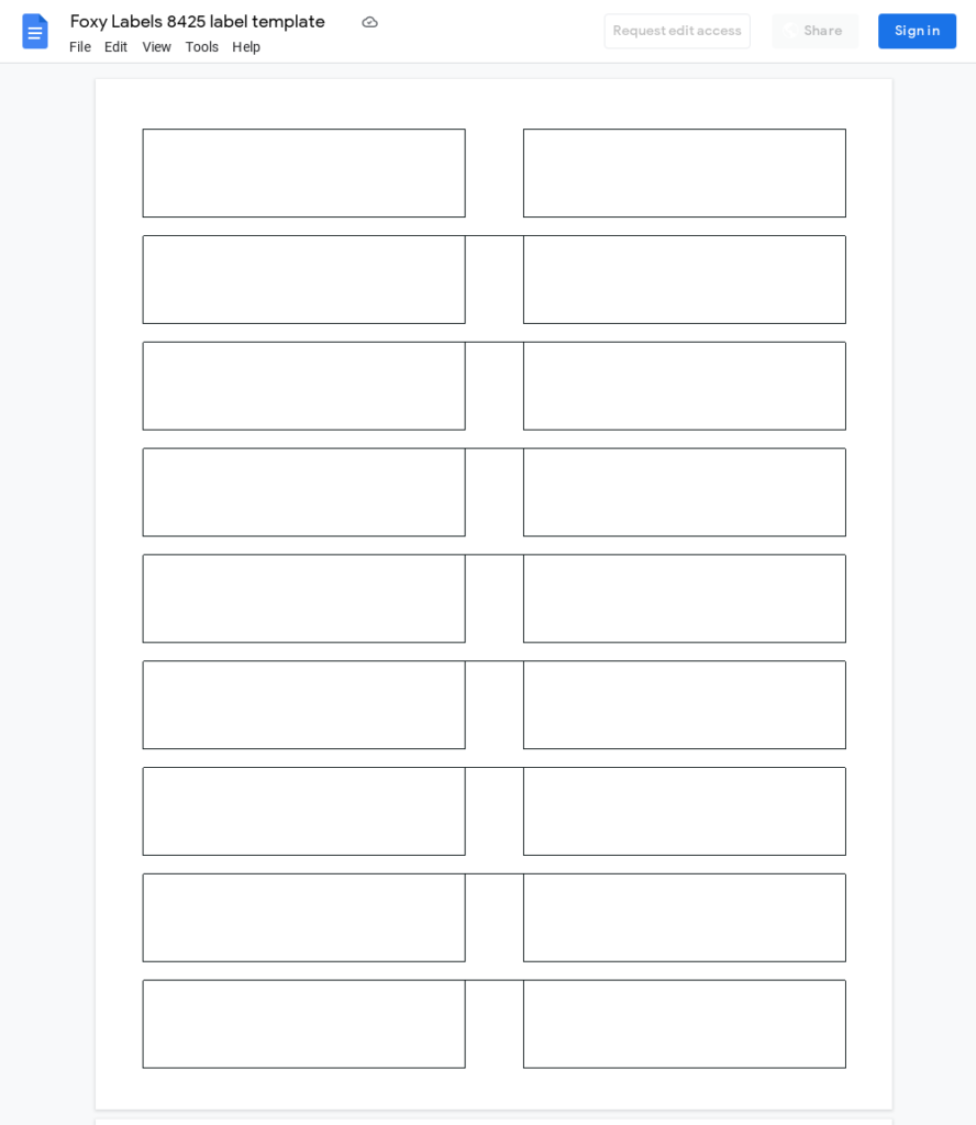 avery templates in google docs